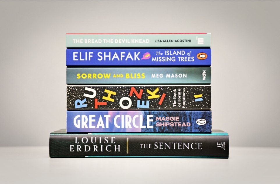 A pile of books from the Women's Prize shortlist