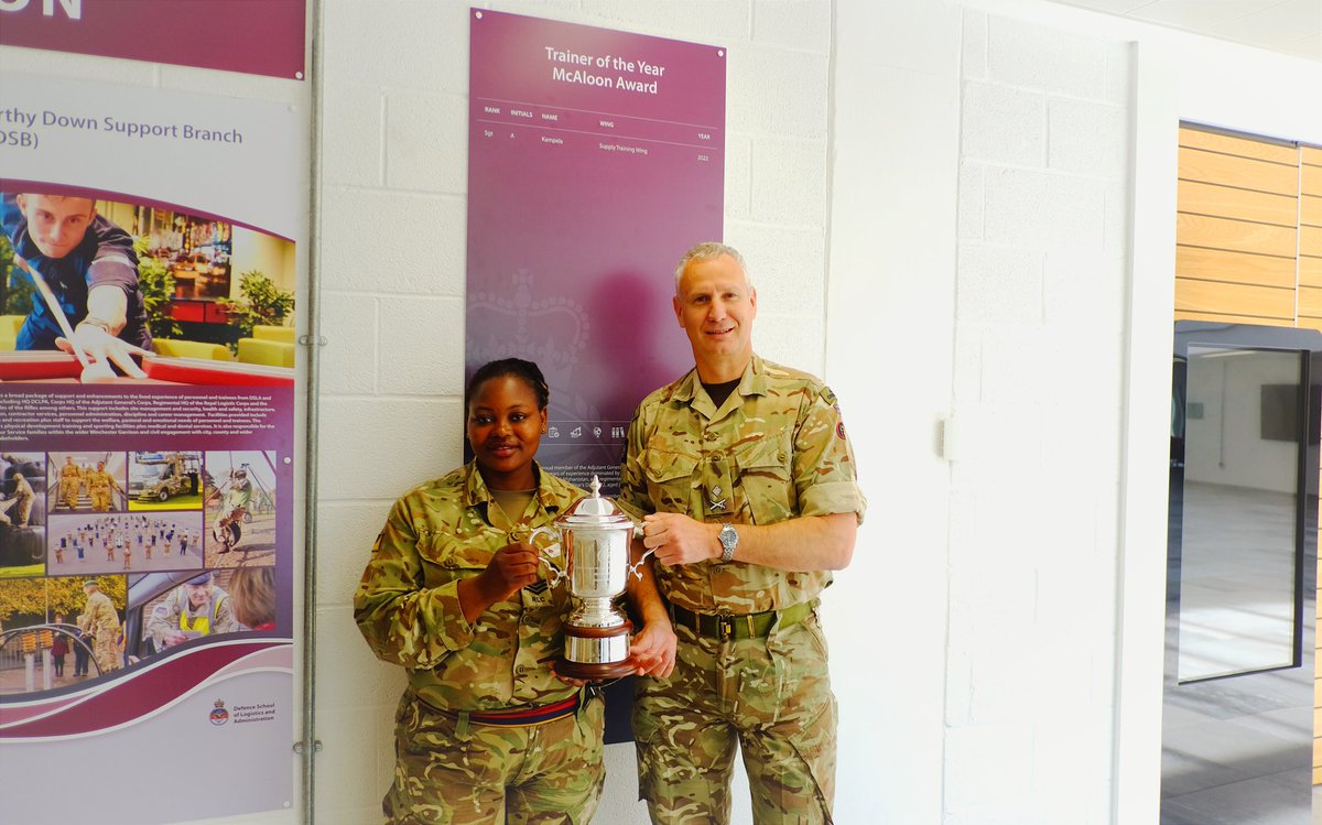 DSLAWorthy_Down's tweet photo. Congratulations to the DSLA's Award Winners - LCpl Cuzen (Best New Trainer), WO2 Jolly (Outstanding Support), Sgt Kampela (Trainer of the Year) and all those shortlisted for recognition as the School marked its first anniversary! @hutchings_si https://t.co/tO2sSXgGQM