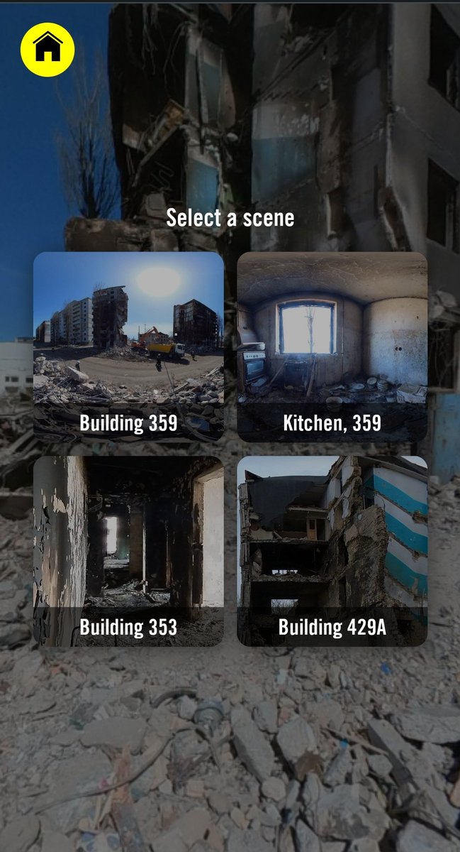 EliotHiggins's tweet photo. Nice use of 360 images in this new Amnesty International report on Ukraine https://t.co/xjIrvdOyuw https://t.co/YOe42OTOhG