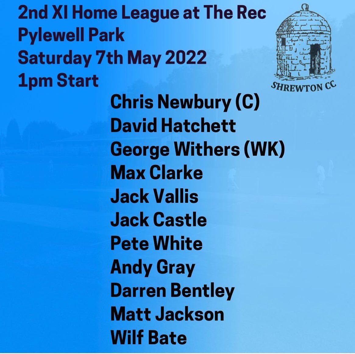 ShrewtonCC's tweet photo. 1st League games of the 2022 season will be played tomorrow.
The 1st XI are away to @RowledgeCC and the 2nd XI will play at home at The Rec against @pylewellcricket .
Good Luck to all the lads π #weareshrewton https://t.co/6xWwriMeJ8