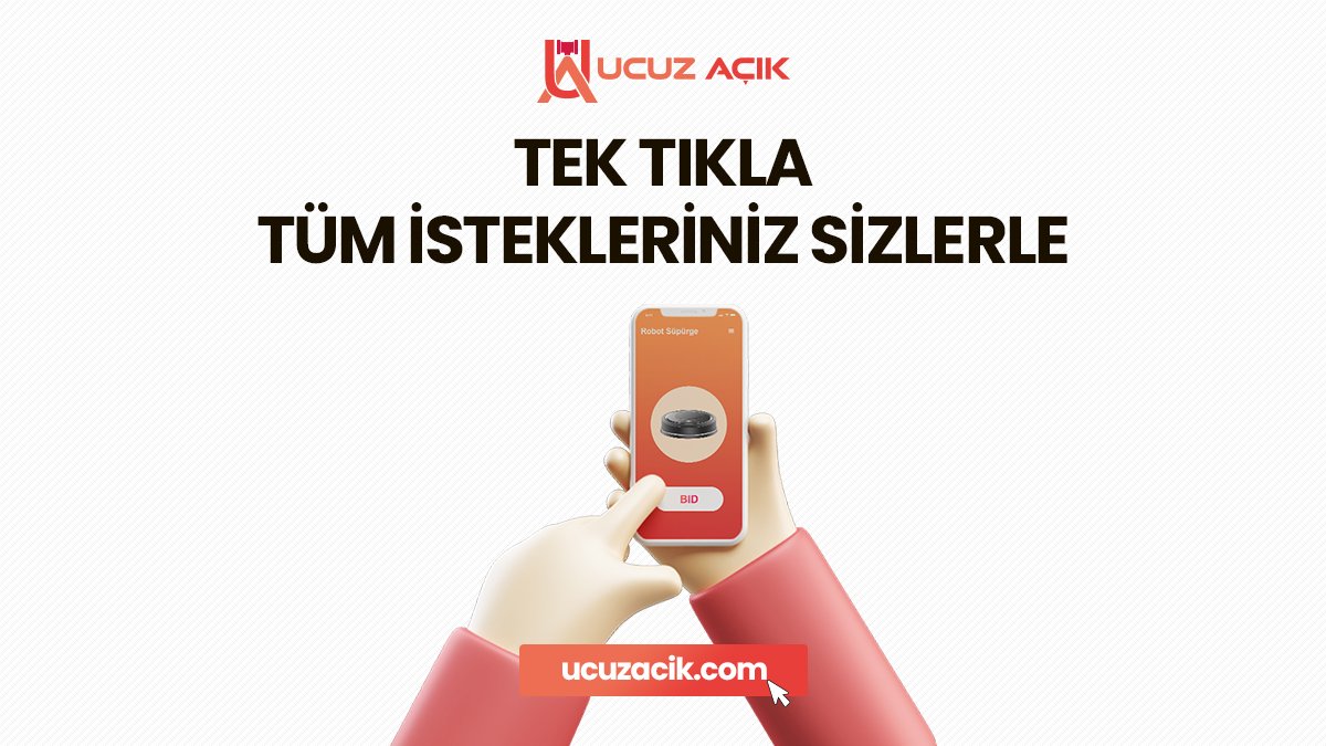 #Ucuzaçık sitesinde tüm ürünler tek tıkla seninle!En çok beğendiğin ürünlere hemen teklifini ver📲
