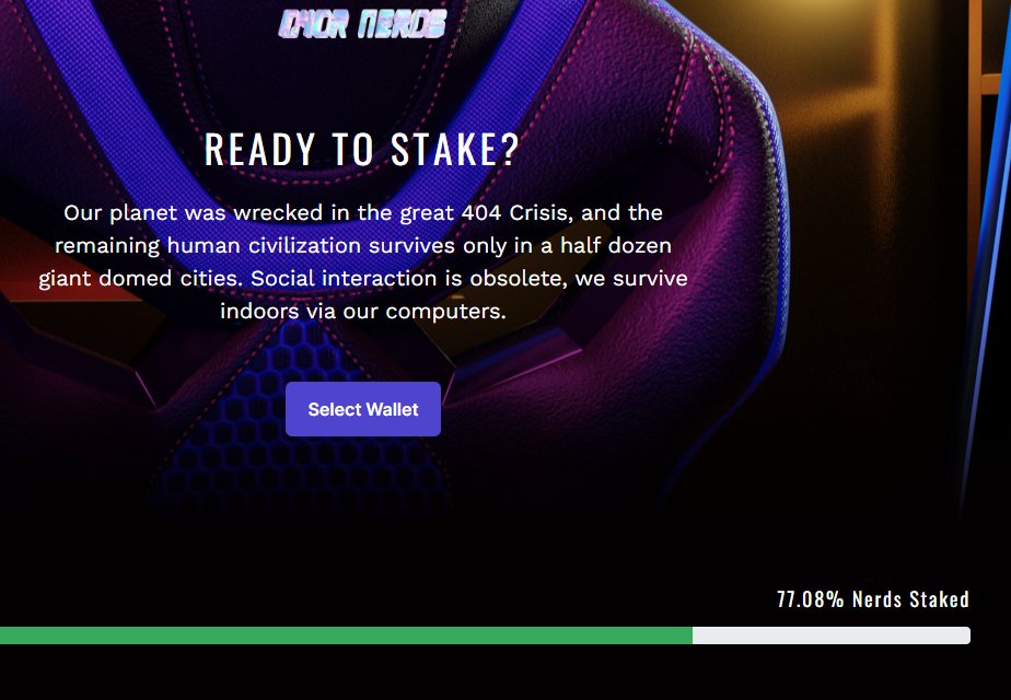 JayDub19947387's tweet photo. @zososol @DYORNERDS #DYORNERDS LFG!!!!! 77% STAKED AND COUNTING LEZZZZZZGOOOOOOOO https://t.co/D2rmrNa0QU