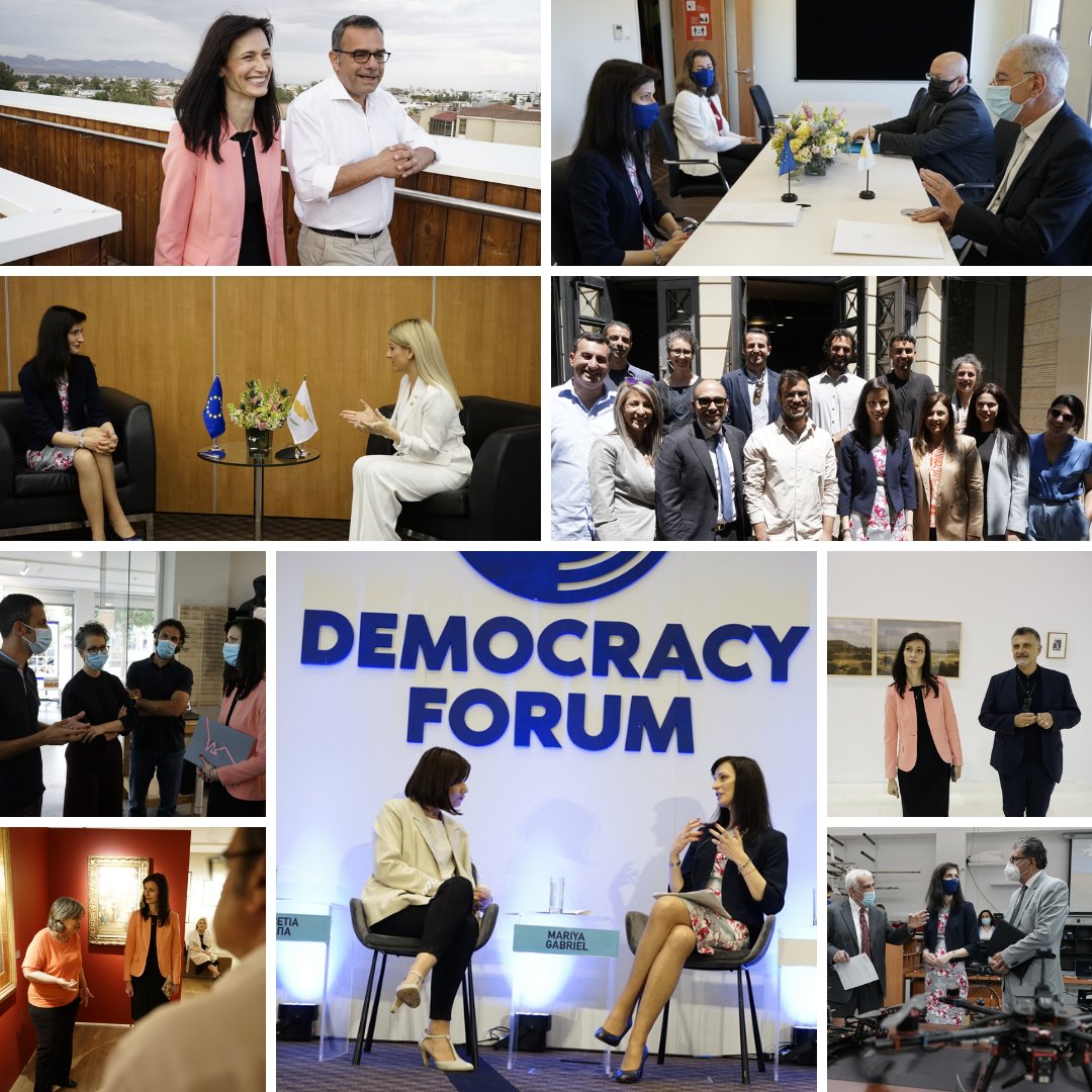 EUCYPRUS's tweet photo. Commissioner @GabrielMariya's #Cyprus visit focused on education, culture, R&I, digital, + youth.
Many thanks @NicosiaMunicipa @pprodromou @CyMOECpress @CyprusInstitute @AnnitaDemetriou @ToumazisYiannis @cvar_severis @CYENSCoE @CYpresidency @DepMinRIDcy @digitalchampcy #NiMAC https://t.co/crvUyKA0OQ