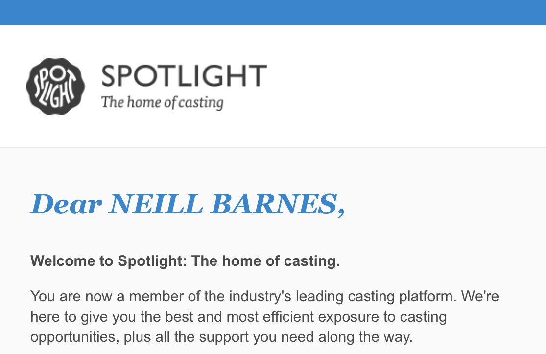 Barnsey_21's tweet photo. I’m now a Spotlight registered actor! It’s taken a lot of graft but I said I’d be on it by the end of the year. A little luck means I’m on it earlier that my initial target but we all need a little luck now and then right?! #spotlight #spotlightactor #targetsmashed https://t.co/k5GrPvtM8t