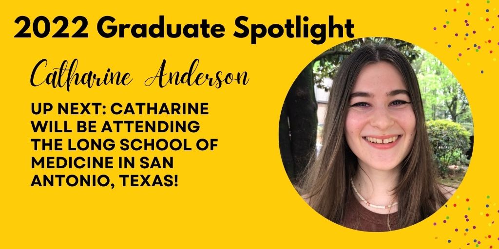 EmoryChem's tweet photo. We’re proud of you, Catharine!  We look forward to seeing what you’ll do next at the Long School of Medicine in San Antonio, Texas! @TheLongSOM #EmChemWins #ClassOf2022 https://t.co/k8Ju4EbzUW