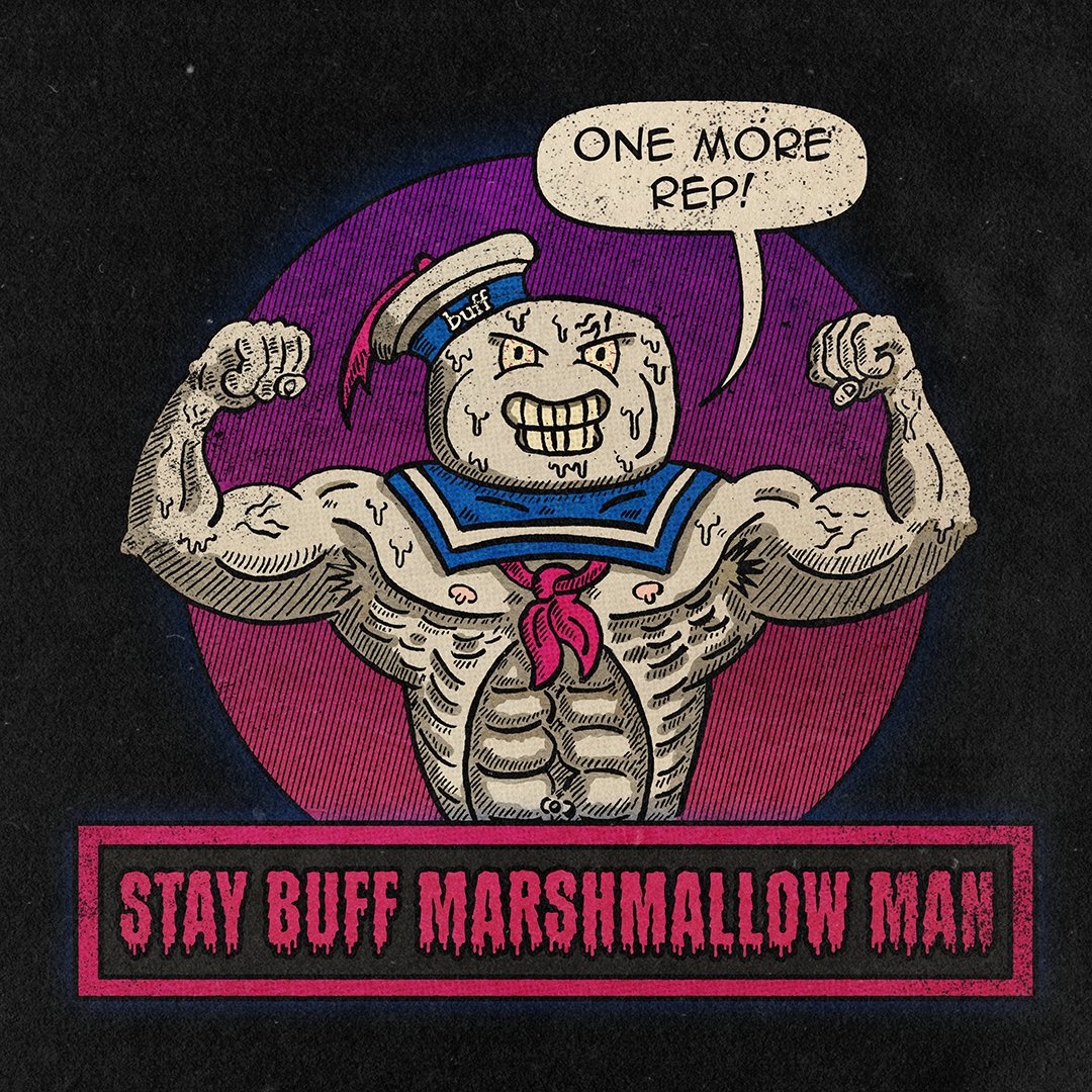 AROWE77's tweet photo. Stay Buff Marshmallow Man #ghostbusters #staypuftmarshmallowman #gym #weightlifting #onemorerep #workout #marshmallowman https://t.co/o0l2Oqs4r1