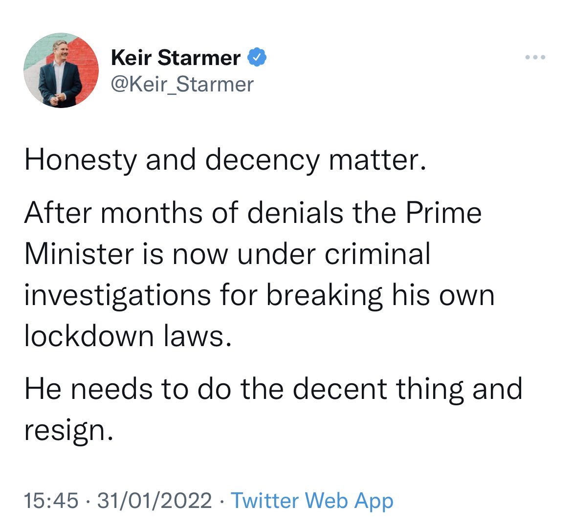 Are you ready to stand by your own position, Sir Kier, QC former DPP and leader of HMG opposition? You called for this almost daily for months. ⬇️