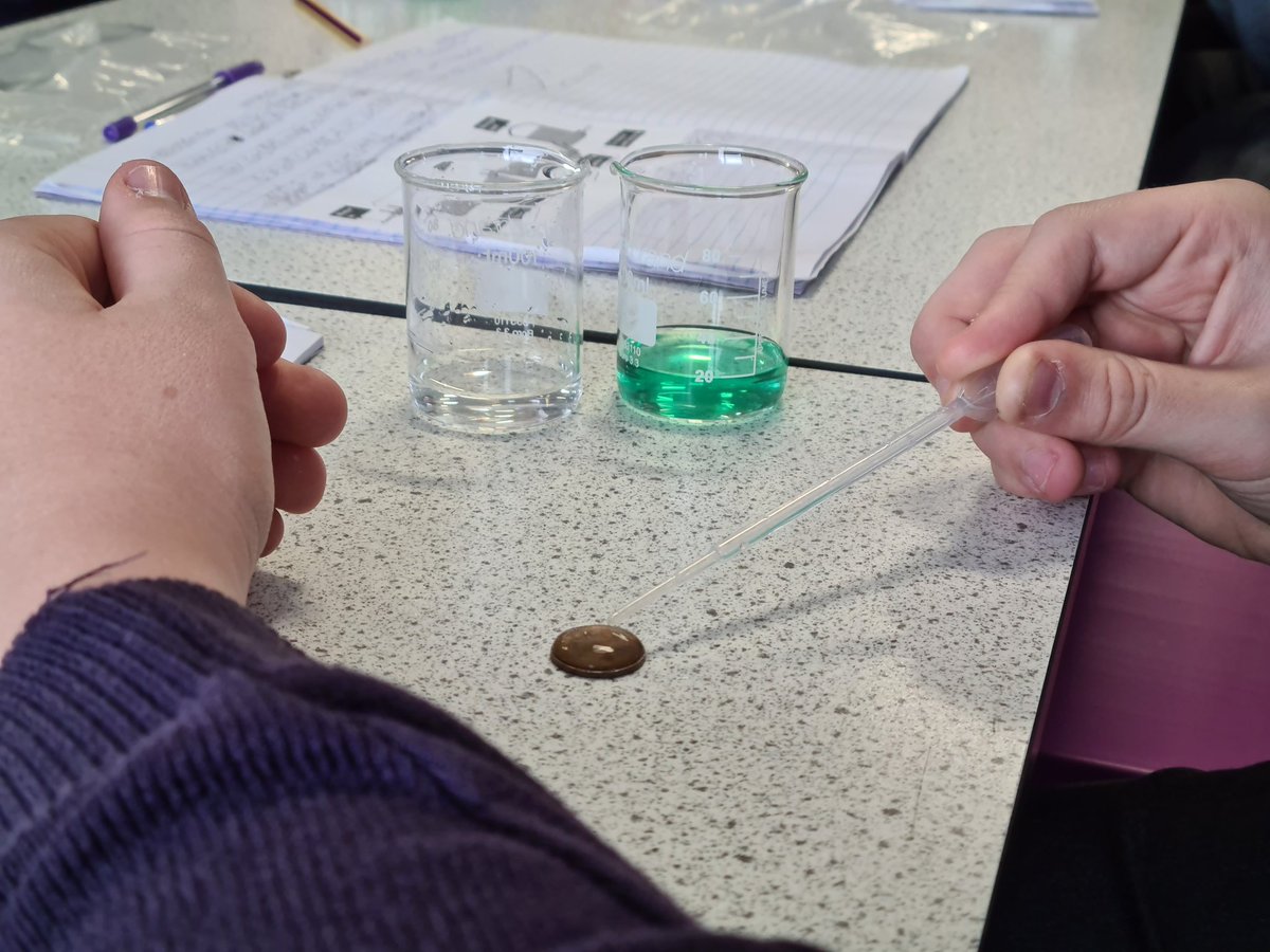 RhylHigh's tweet photo. Year 9 children studying surface tension using pennies 💜#GoodBraveHealthyHappy https://t.co/uaNJbkgVKH