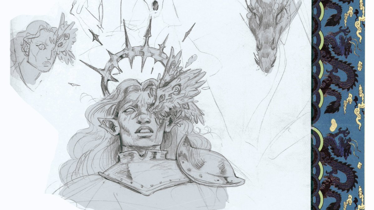 I cleaned some of my traditional sketches from last year and made a nice pdf 👁️⭐️ 