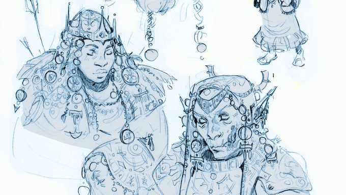 I cleaned some of my traditional sketches from last year and made a nice pdf 👁️⭐️ 