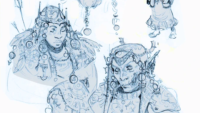 I cleaned some of my traditional sketches from last year and made a nice pdf 👁️⭐️ 
