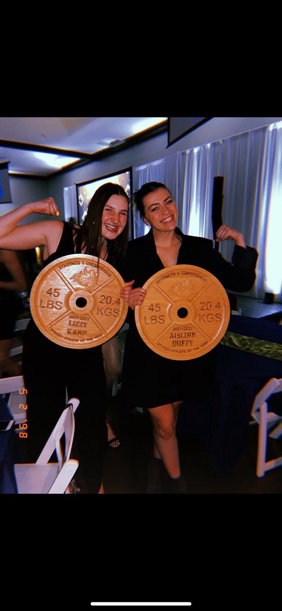 AugieWBB's tweet photo. Congrats to Lizzy Karp and Aislinn Duffy for being named the Strength and Conditioning Student-Athletes of the Year 💪 Big thanks to Andy @augiestrength for all he does to help our team reach our goals! @l_karp https://t.co/jwmNSBeFZa