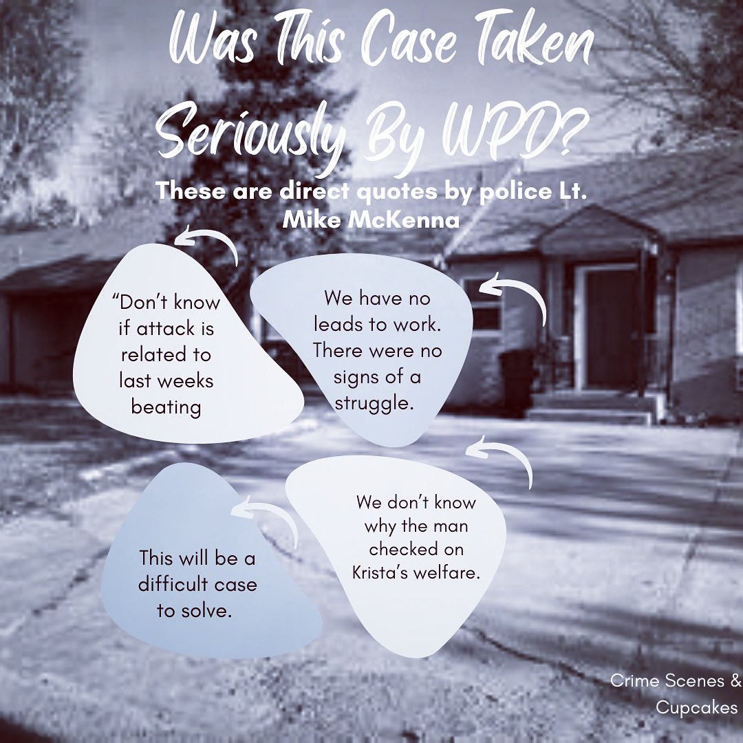 crime_scenes's tweet photo. Was this murder taken as a loss before it was ever investigated. These are direct quotes from Lt Mike McKenna WPD from the Wichita Eagle. 10/3/1989. #justiceforkrista #coldcase #truecrimewichita #stillwaitingforanswers https://t.co/ZFi38S7Q7h