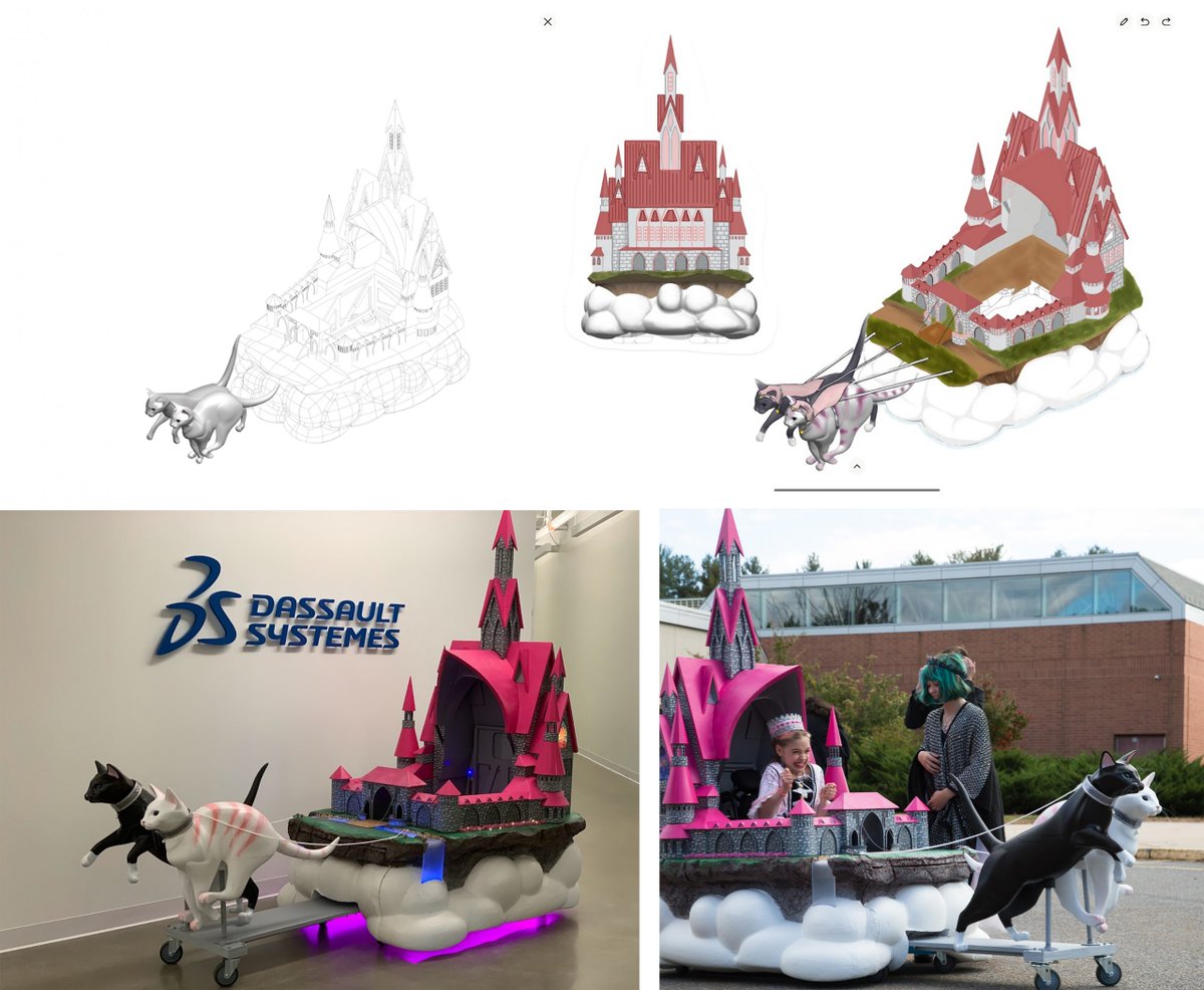 Barb_Schmitz's tweet photo. Creating a Castle in the Clouds for a Princess - certainly one of the cooler projects @SOLIDWORKS is involved in. @MagicWheelchair #SOLIDWORKSiseverywhere https://t.co/mlE66aFQuD https://t.co/2M2zV7tmbz