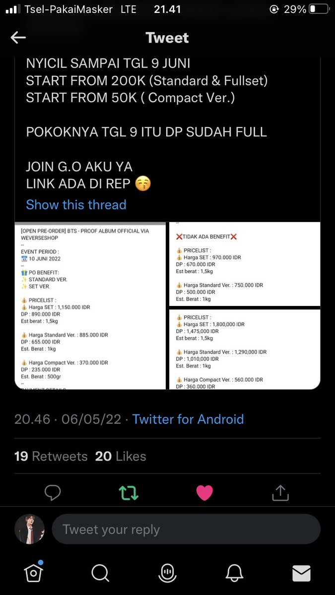 readerldie's tweet photo. @sunmoon0113 Bismillah izin tag yaa @keringatseokjin @runchrrandom @celestiellecal aku izin ikutan yaa, buktinya terlampir https://t.co/n0l0tXi3hC