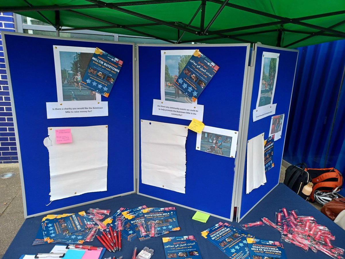 Amazing to see the Butetown Mile at Loudoun Square this afternoon! The team from <a href="/cardiffuni/">Cardiff University</a> and <a href="/bossandbrew/">Boss & Brew Academy CIC</a> were out gathering community feedback about the race. Follow <a href="/butetownmile/">Butetown Mile</a> to stay up to date on race date, registration, and other upcoming #community #events!