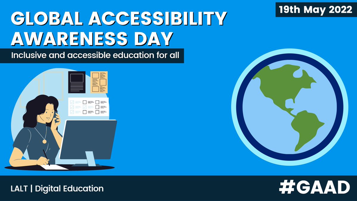 BlendED (@uol_blended) on Twitter photo With Global Accessibility Awareness Day #GAAD on the 19th May. We invite you to join us as we share tips relating to accessible practice. 
We would love to hear your tips for accessibility. With Global Accessibility Awareness Day #GAAD on the 19th May. We invite you to join us as we share tips relating to accessible practice. 
We would love to hear your tips for accessibility.