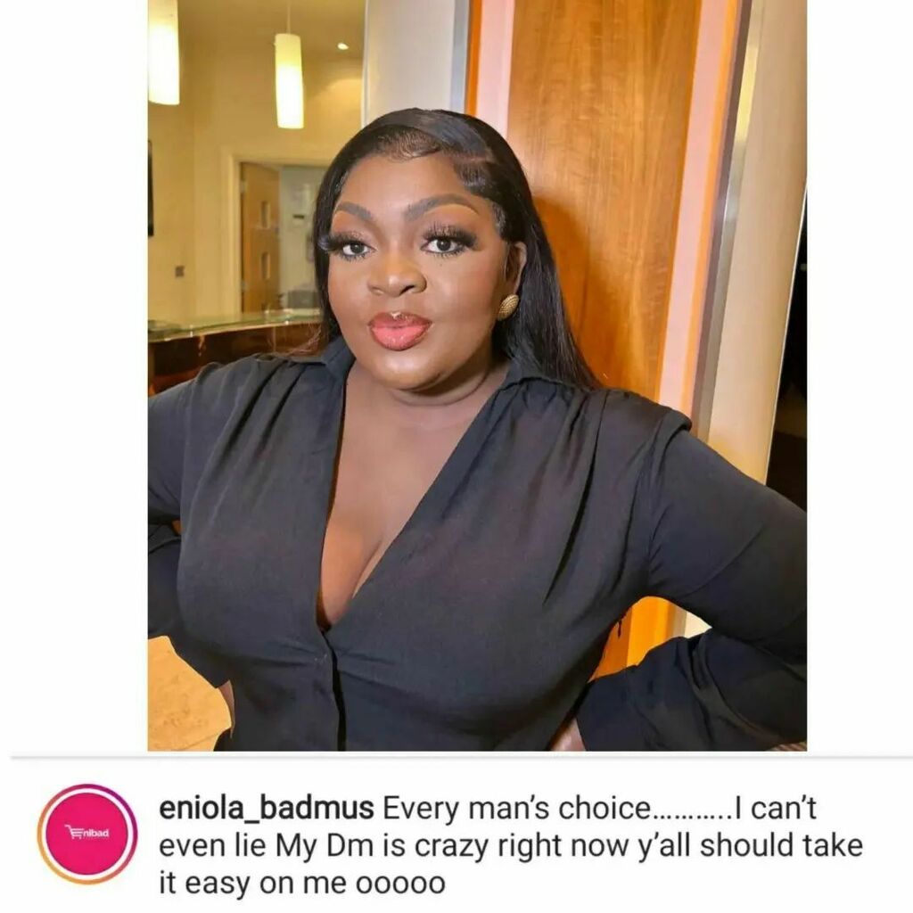 Instablog_naija's tweet photo. Every man's choice. My DM is crazy right now- actress Eniola Badmis says as she shares lovely photo of herself .
.
.
.
.
.
.
#welove2laugh #krakstv
#nawedeyhere #sceneoneproductions
#goldmynetv #roronation #laughnigeria
#lasisielenu
#nigerianartist #nige⦠https://t.co/jFWxMRA2G6 https://t.co/icOJuEm5FO