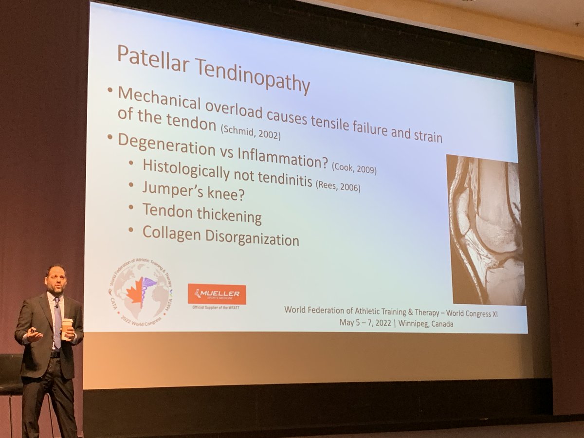 wfatt's tweet photo. Next up - "Managing the Load: Optimal Strategies for In-Season Patellar Tendinopathy Care" with Dr. Adam Rosen (@adam_rosen)
#WCXI22 https://t.co/uA8CJQpehg