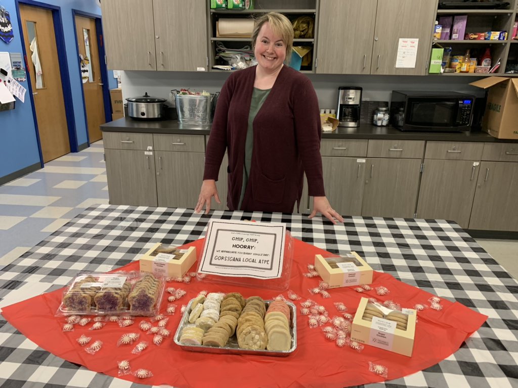 Carroll and Cookies, Chip, Chip, Hooray! Thank you Corsicana ATPE!