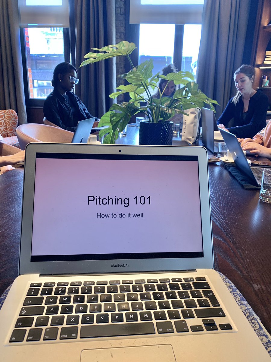 mouldycake's tweet photo. In town today to lead one of my How To Pitch workshops, this time with the lovely @CCDPR crew 👌⭐️ thank you so much to @karleensmith and the gang for having me - amazing session!

#workworkwork https://t.co/YJgZQukWHD