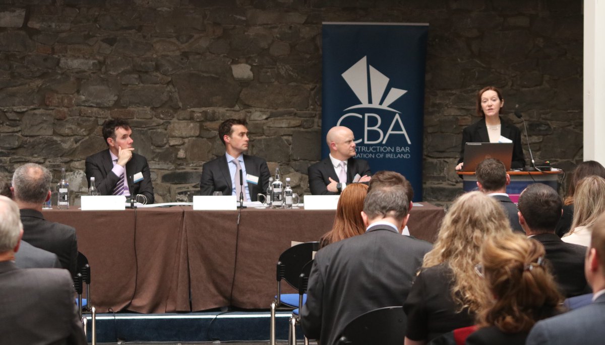 CBAIreland's tweet photo. Mrs Justice Finola O'Farrell DBE addressing the conference on #adjudication and her experiences in the courts of England &amp; Wales #constructionlaw https://t.co/rUfmkzfzLI