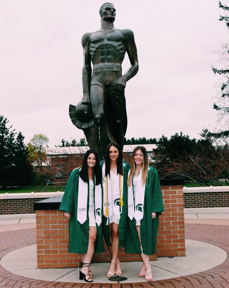 MSU_FieldHockey's tweet photo. Congratulations to our three graduates this weekend. Forever Spartans!

#GoGreen | #SpartanGrad22 https://t.co/eRCSz0mlT6