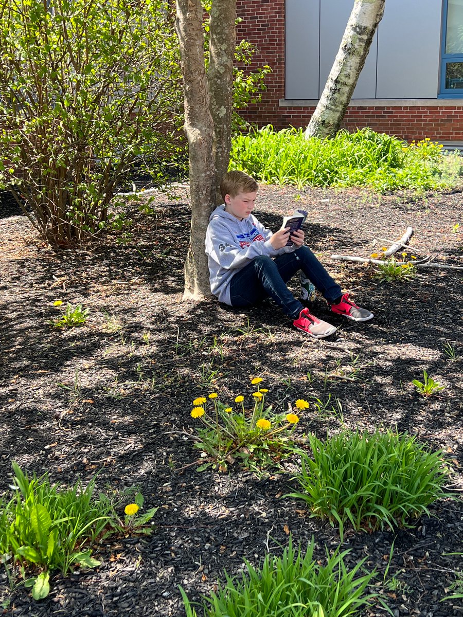 Reading in the sunshine ☀️ 🌳 #oakststories