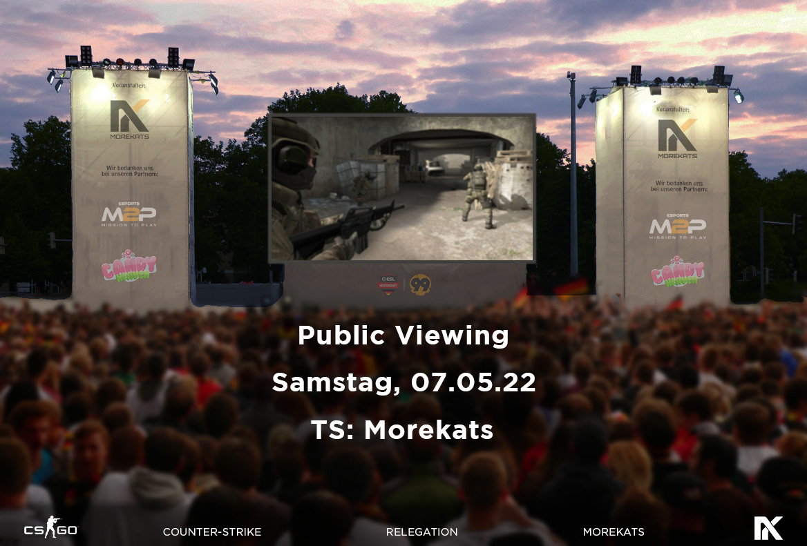 Morekats's tweet image. 🚨CS | RELEGATION🚨

Morgen veranstalten wir auf unserem TS Server ein Public Viewing für unser Relegationsspiel in der #ESLMby99DMG Div 2-3 vs #HeizerByKrServers ! Ihr seid herzlich eingeladen mit uns das Bo3 zu genießen!

⏰14:00 CET
📺twitch.tv/sunflextv
  Ts IP: Morekats