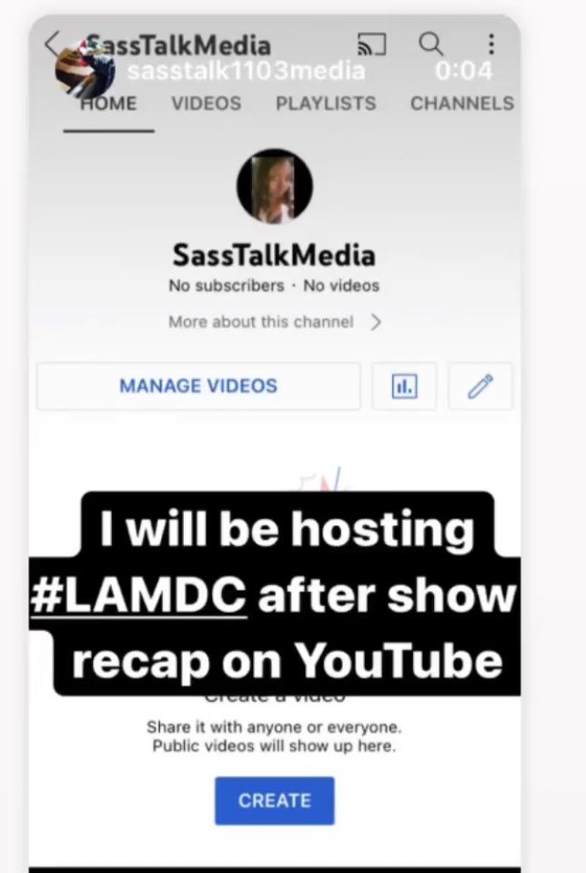 Sasstalkmedia's tweet photo. Like , Share , Subscribe . After the show itโs the after PARTY #LAMDC #OWN #YouTube #blackmedia #Entertainment #RealityTV #sasstalkmedia hang with me and #sasstalkers as we break down each episode weekly , eat and sip ๐ท#DMV #DC #theSamuels #theLyons #theSilvas #theTylers https://t.co/hy7tIUo7Ik