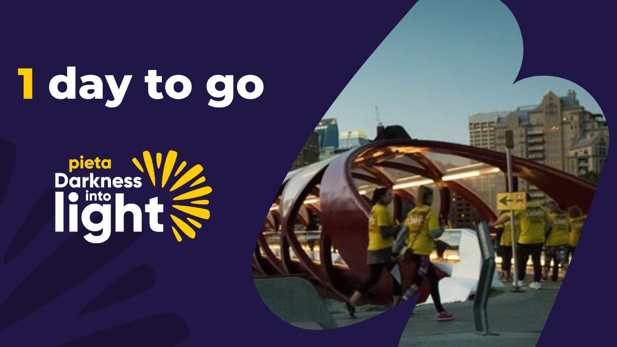 DILCalgary's tweet photo. ONE day to go to this year's @DILCalgary event to raise funds for @Distress_Centre and @PietaHouse! Please be at the starting point (downtown end of Peace Bridge) by 5.10am latest. Check out these images and our tweets from earlier this week with all the info! #DIL2022 #yycnow https://t.co/9Ylgx0axMT