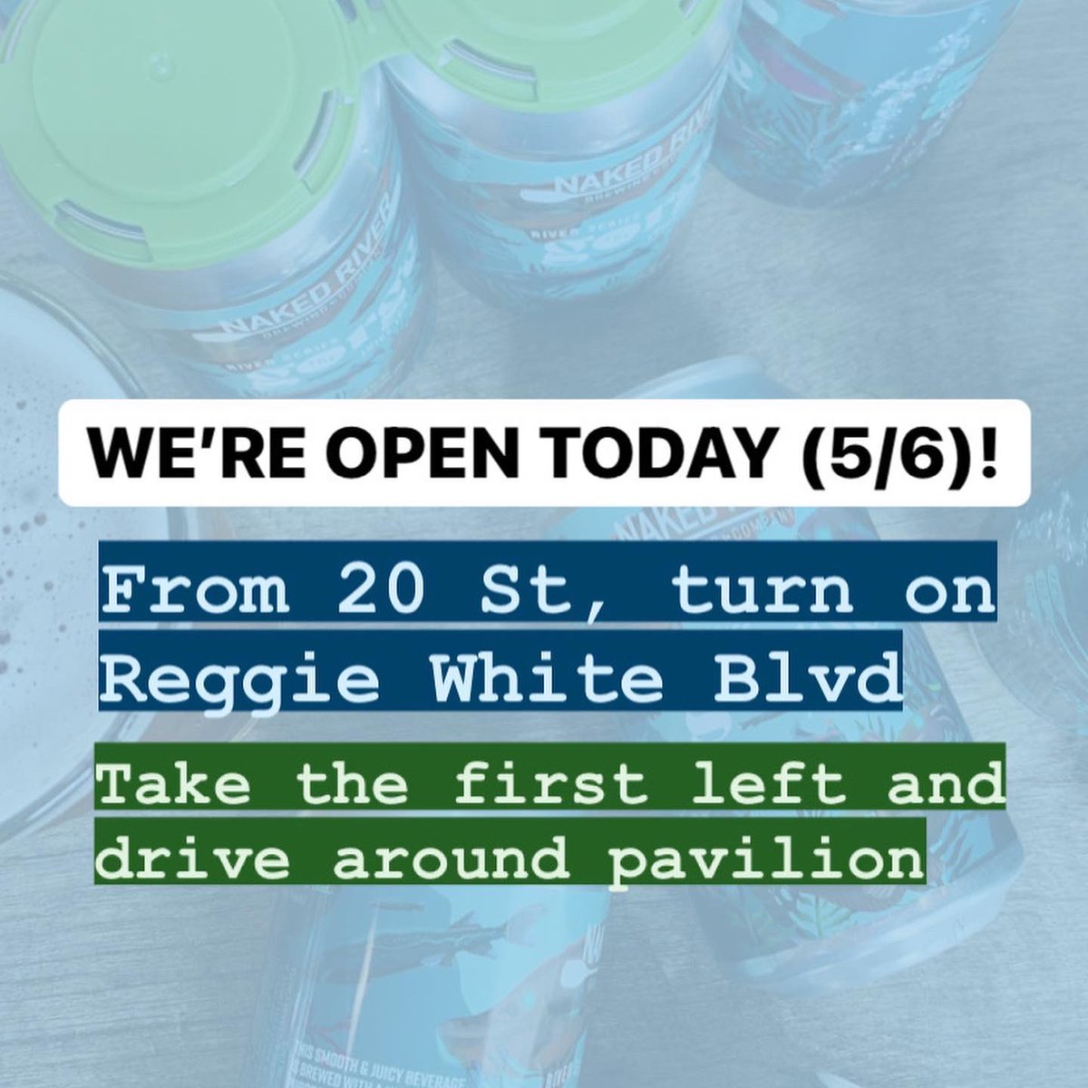We’re open today! Come enjoy some live music with Eric Kirkendoll, our new BBQ Quesadilla, and your favorite beer!