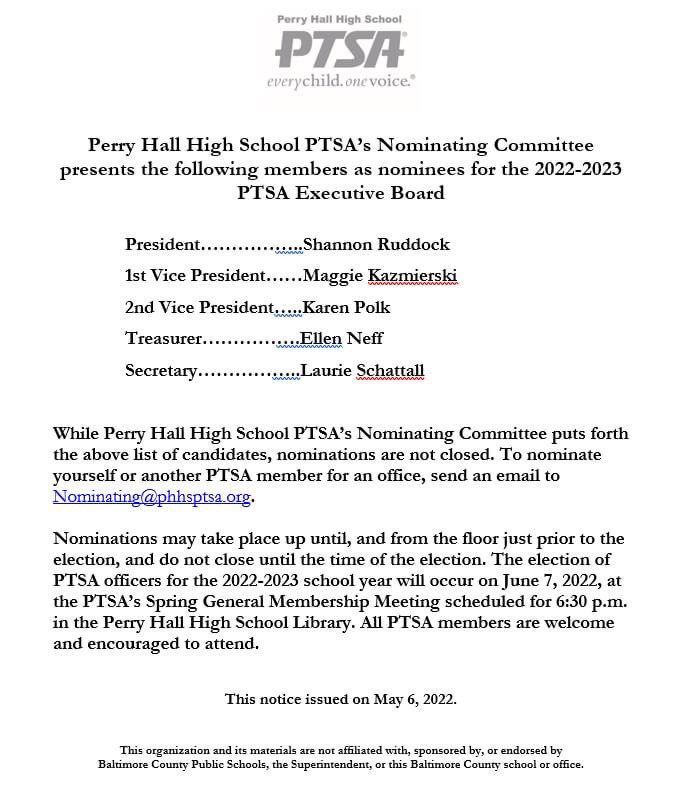 Perry Hall High School PTSA tweet media