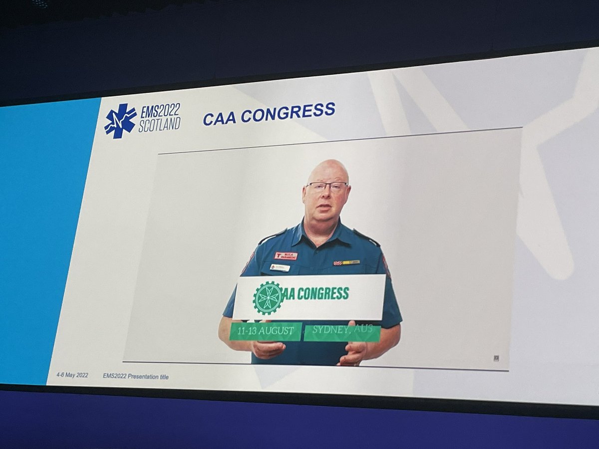 Be inspired and think outside the box…. @agwalker01 has a really important message as we close out #EMS2022…… Come to CAA2022 in Sydney Australia 11-13 August @CAAAustralasia @AmbulanceVic @European_EMS @Davidwaters1