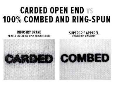 Grafica T-Shirts 𝕏 on X: carded vs combed cotton. the difference is  visible in the print quality we can get  / X
