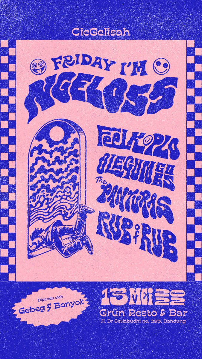 Minggu depan mari Ngeloss bareng  di <a href="/CieGelisah/">Kak seton sahabat arak</a> “Friday Im Ngeloss”.
Untuk info lengkapnya bisa cekiceki ig @ ciegelisah. Lets go!!