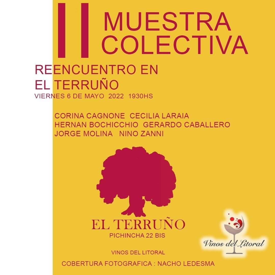 VinosdelLitoral's tweet photo. VOLVER AL TERRUÑO
Que magnificencia! EL TERRUÑO nos convoca a una nueva y fabulosa muestra de la mano de estos #grosos del arte...
🎨 Corina CAGNONE
🎨 Cecilia LARAIA
🎨 Hernán BOCHICCHIO
🎨 Gerardo CABALLERO
🎨 Jorge MOLINA
🎨 Nino ZANNI
Los esperamos!
#vinosdellitoral https://t.co/6kiJ52ZbW8