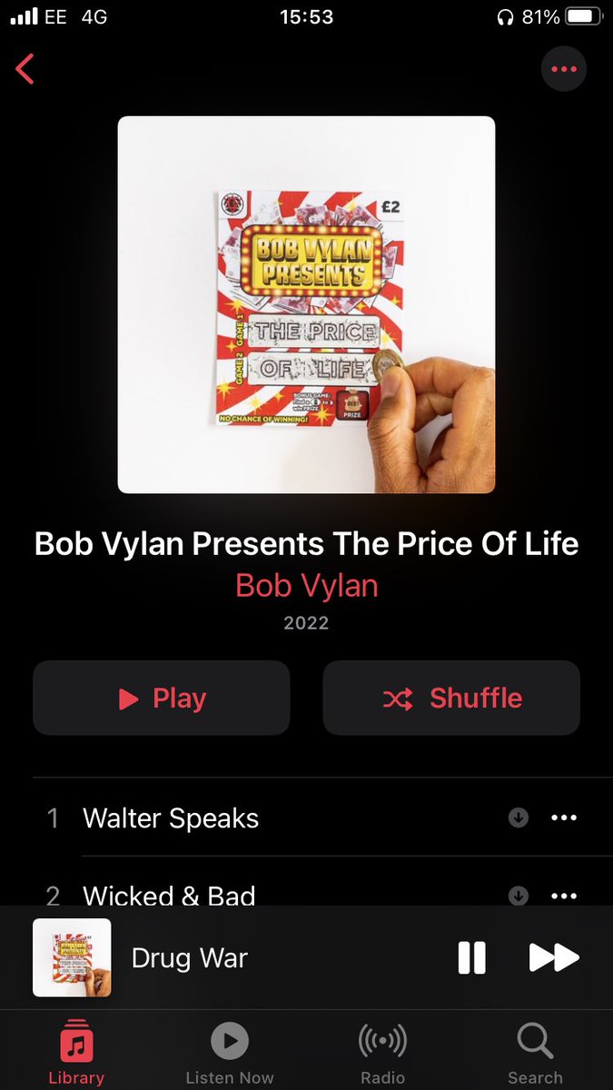 @BobbyVylan propelling me into the weekend💥💥💥
#ThePriceOfLife All killer, no filler!