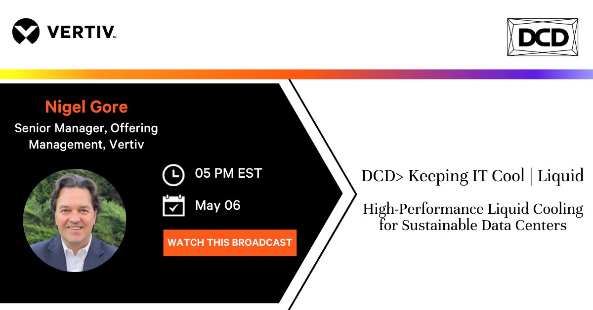 Don’t miss today’s #DCDBroadcast on Keeping IT Cool! It’s not too late to register! Learn about the latest #datacenter #liquid cooling innovations that address the thermal challenges of high-density workloads. Sign up here ms.spr.ly/6012bDjIu
#ScaleWithConfidence #DCDCooling