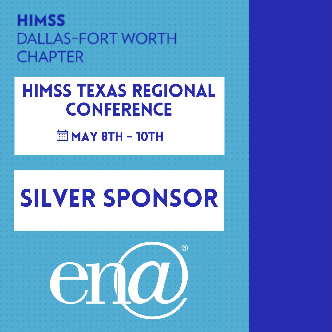 ENA_Healthcare's tweet photo. Will you be at the HIMSS Texas Regional Conference next week? Come find us at booth #208! We would love to connect with you. @DFW_HIMSS https://t.co/fjoSmggv31