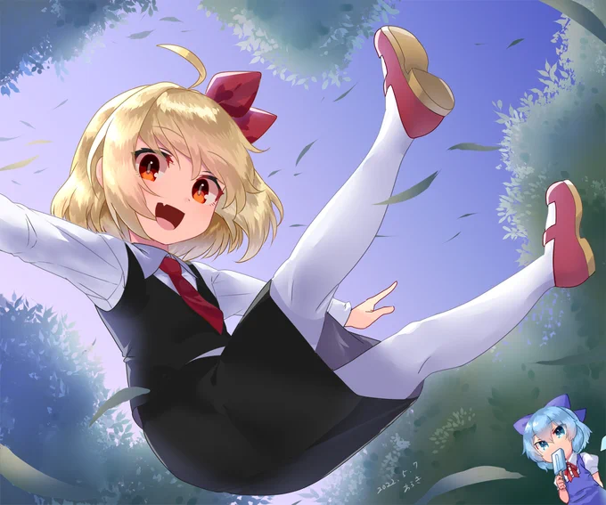 5月なのかっっっ #東方 #ルーミア #毎月七日はルーミアの日 https://t.co/2APjCART23 