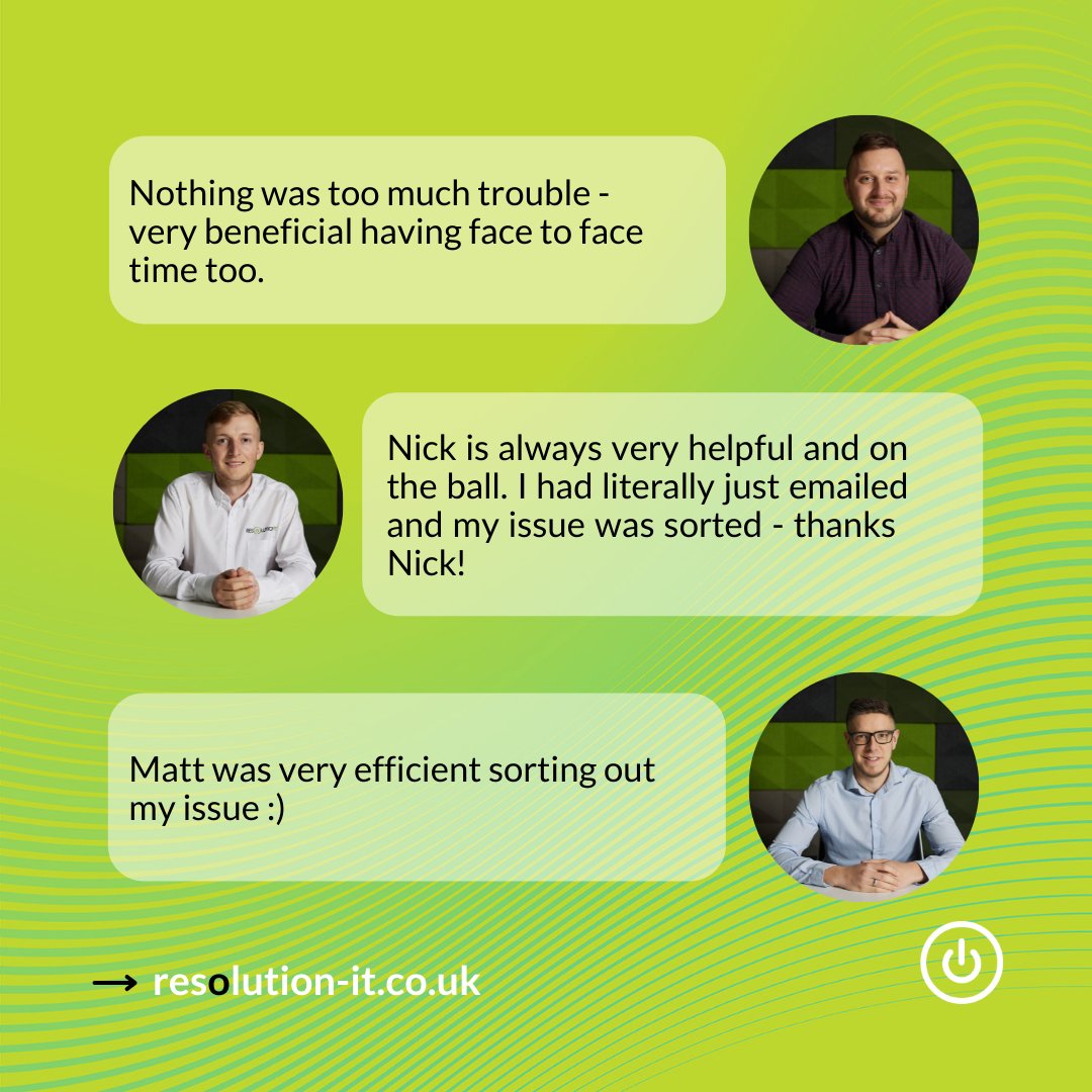 resolutionitgsy's tweet image. Well done Ali, Nick and Matt for achieving this week&apos;s gold feedback. Great work team! 🌟

#TopTeam #ResolutionIT