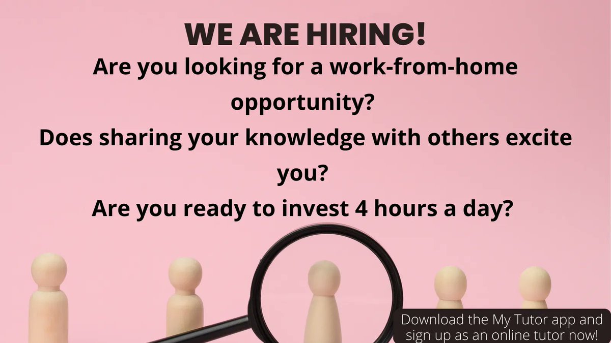 trymytutorapp's tweet image. A dream job that can make you rich is awaiting you. Download the My Tutor app now.

#dreamjob #downloadapp #mytutorapp #tutoringapp #onlinetutoringapp #parttimework