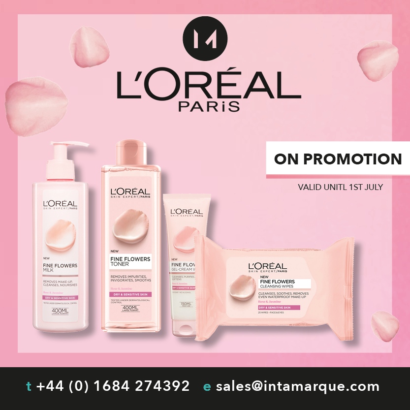 IntamarqueLtd's tweet image. L'Oréal Fine Flowers Range!

Now on Promotion until 1st July

lnkd.in/ejHHzHzW

#loreal #fineflowers #makeupwipes #toner #wholesale #wholesalers