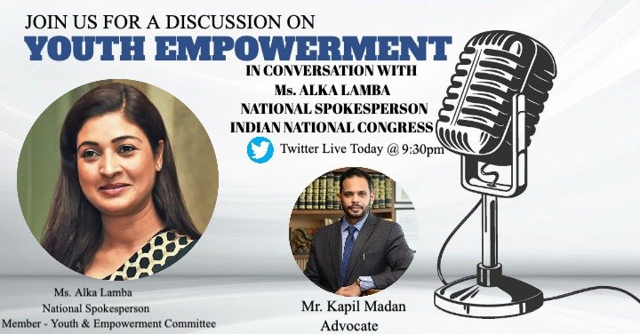 LambaAlka's tweet photo. Join us today at 9.30pm..  🇮🇳🙏. https://t.co/0aqTwrTzDh