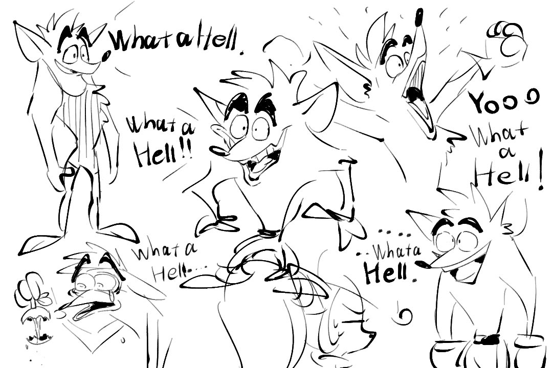 Headcanon 

He is fond of saying "what a hell!" 