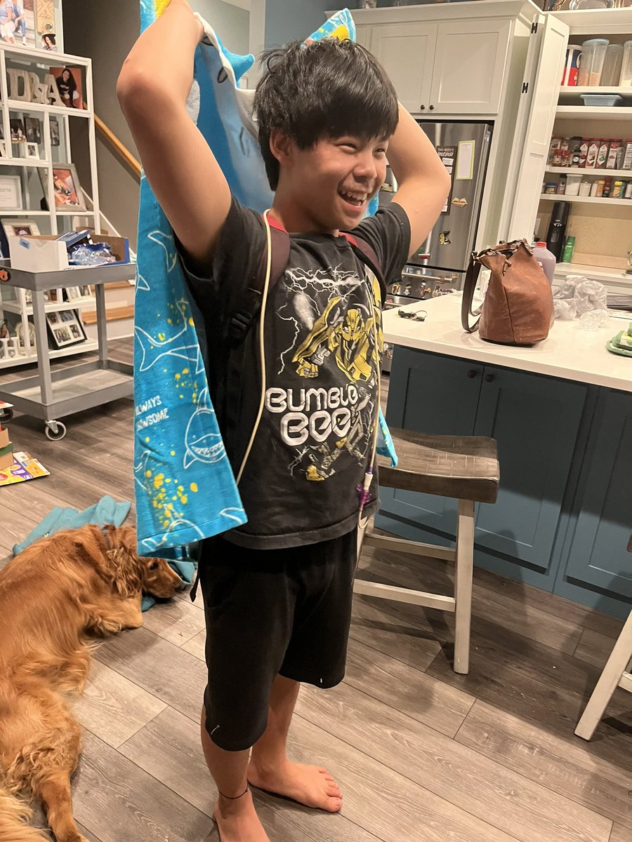 hedden4heaven's tweet photo. I bought Isaiah a new beach towel. 
He was holding it up to show Nannie. 
She didn’t understand what she was looking at and said, “is it a surfboard?”
He said, “no, it’s a towel.”
#LifeIsNeverDull https://t.co/gGy8crgxmh