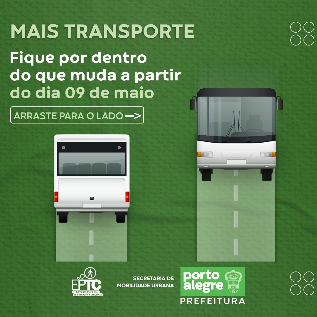EPTC_POA's tweet photo. A partir da próximo segunda-feira, 9, a @Prefeitura_POA irá reforçar o serviço de transporte noturno e na madrugada com mais 100 viagens. A ampliação é a primeira etapa prevista no Programa de Reestruturação do Transporte.

🌐: https://t.co/rtBH8WfhwB https://t.co/aPN8zbggo2