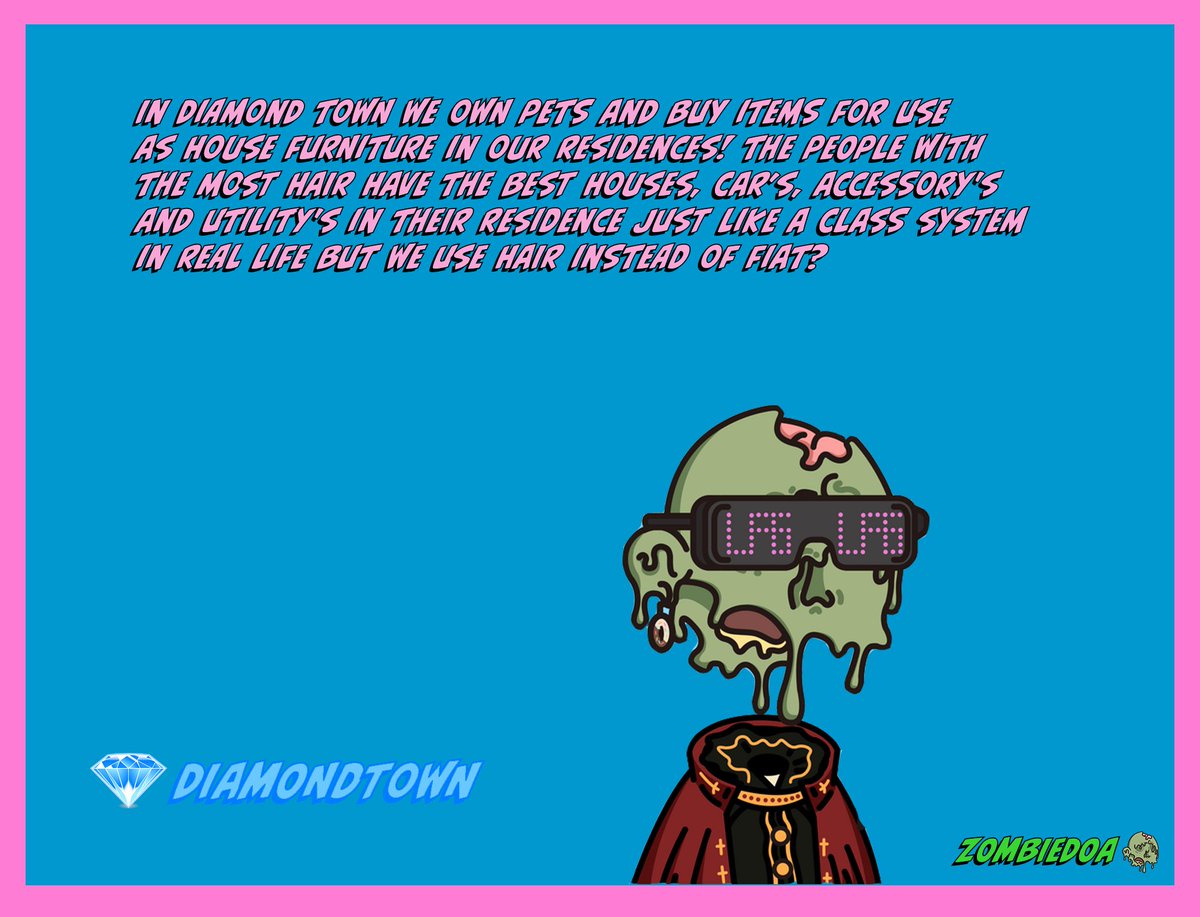 ShawShots's tweet photo. I Can't wait for sandbox residence on the 20th May 2022! Don't be homeless in #Diamondtown Stake, shampoo and grow your $hair ! #BlingBling #Solana #NFT #NFTs #NFTCommunity #NFTdrop #NFTProjects #SOL #SolanaNFT #diamondtownheads #headsunite #ZombieDOA https://t.co/9XgmViYxvC