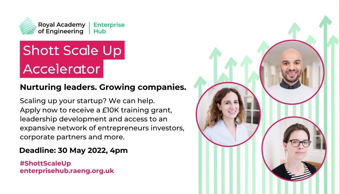CatherineS_L's tweet photo. The @RAEng_Hub’s new #ShottScaleUp is open for applications from engineering and tech SME leaders! If you’d like a £10,000 training grant to help you grow your business and develop essential leadership skills, read more here: https://t.co/R6dqXI7Nku #engineering #startup https://t.co/B9OUa4dRvh